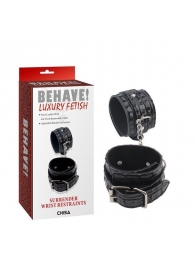 Черные наручники Surrender Wrist Restraints - Chisa - купить с доставкой в Королеве