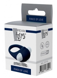 Гладкое синее эрекционное виброкольцо STIMU RING - Dream Toys - в Королеве купить с доставкой