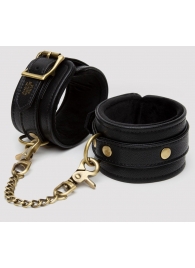 Черные оковы на ноги Bound to You Faux Leather Ankle Cuffs - Fifty Shades of Grey - купить с доставкой в Королеве