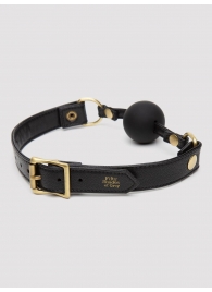Черный кляп-шар Bound to You Faux Leather Ball Gag - Fifty Shades of Grey - купить с доставкой в Королеве