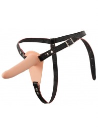 Телесный поясной страпон с вибрацией Vibrating Strap-On - 15,7 см. - Orion - купить с доставкой в Королеве