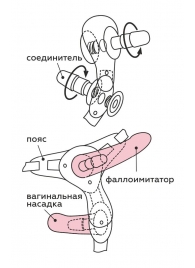 Черный пояс для женщин BEST SELECT с 3 насадками - LOVETOY (А-Полимер) - купить с доставкой в Королеве