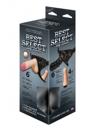 Черный пояс для женщин BEST SELECT с 3 насадками - LOVETOY (А-Полимер) - купить с доставкой в Королеве