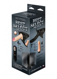 Черный женский пояс BEST SELECT с 3 насадками и вибрацией - LOVETOY (А-Полимер) - купить с доставкой в Королеве