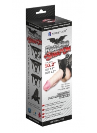 Гигантский фаллоимитатор на присоске в комплекте с трусиками - 26 см. - LOVETOY (А-Полимер) - купить с доставкой в Королеве