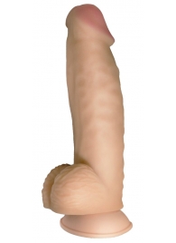 Телесный реалистичный фаллоимитатор на черных трусиках Real Big Strap-On - 34,5 см. - LOVETOY (А-Полимер) - купить с доставкой в Королеве