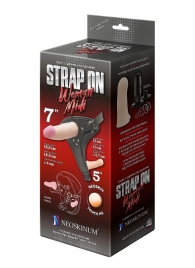 Реалистичный страпон Woman Midi с вагинальной пробкой - 19 см. - LOVETOY (А-Полимер) - купить с доставкой в Королеве