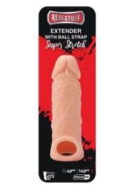 Телесная насадка EXTENDER WITH BALL STRAP 5.5 - 14 см. - Dream Toys - в Королеве купить с доставкой