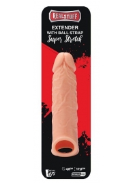 Телесная насадка EXTENDER WITH BALL STRAP 6.5 - 17 см. - Dream Toys - в Королеве купить с доставкой