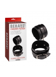 Черные оковы Classic Ankle Cuffs - Chisa - купить с доставкой в Королеве