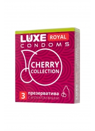 Презервативы с ароматом вишни LUXE Royal Cherry Collection - 3 шт. - Luxe - купить с доставкой в Королеве