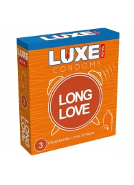 Презервативы с продлевающим эффектом LUXE Royal Long Love - 3 шт. - Luxe - купить с доставкой в Королеве