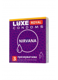 Презервативы с увеличенным количеством смазки LUXE Royal Nirvana - 3 шт. - Luxe - купить с доставкой в Королеве