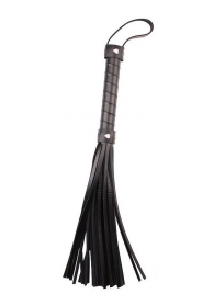 Черная многохвостая плеть Pleasure Whip - 46 см. - Chisa - купить с доставкой в Королеве