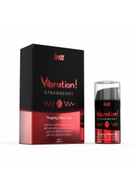 Жидкий интимный гель с эффектом вибрации Vibration! Strawberry - 15 мл. - INTT - купить с доставкой в Королеве