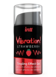 Жидкий интимный гель с эффектом вибрации Vibration! Strawberry - 15 мл. - INTT - купить с доставкой в Королеве