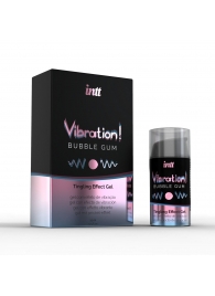 Жидкий интимный гель с эффектом вибрации Vibration! Bubble Gum - 15 мл. - INTT - купить с доставкой в Королеве