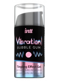 Жидкий интимный гель с эффектом вибрации Vibration! Bubble Gum - 15 мл. - INTT - купить с доставкой в Королеве