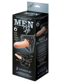 Телесный пустотелый харнесс MEN Style - 17,5 см. - LOVETOY (А-Полимер) - купить с доставкой в Королеве