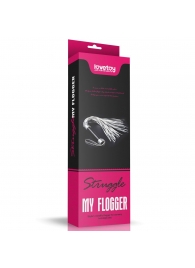 Серебристая плетка Struggle My Flogger с черной ручкой - 45 см. - Lovetoy - купить с доставкой в Королеве