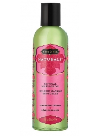 Массажное масло Naturals Strawberry Dreams с ароматом клубники - 59 мл. - Kama Sutra - купить с доставкой в Королеве