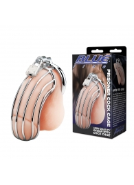 Металлическая клетка Prisoner Cock Сage с замком - BlueLine - купить с доставкой в Королеве