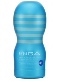 Мастурбатор с охлаждающей смазкой TENGA Original Vacuum Cup Cool - Tenga - в Королеве купить с доставкой