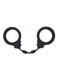 Черные силиконовые наручники Suppression - Lola Games - купить с доставкой в Королеве
