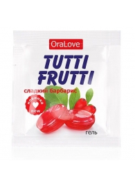 Гель-смазка Tutti-frutti со вкусом барбариса - 4 гр. - Биоритм - купить с доставкой в Королеве