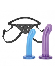 Страпон унисекс Beginners Strap-On с 2 насадками - 15 и 13 см. - Lux Fetish - купить с доставкой в Королеве