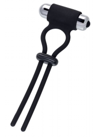 Черное эрекционное лассо на пенис Jat - A-toys - в Королеве купить с доставкой