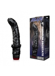 Черный вибромассажер простаты 6  Premium Prostate Massager - BlueLine - в Королеве купить с доставкой
