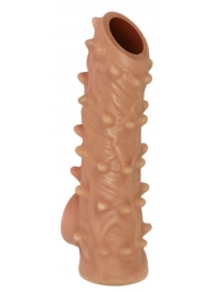 Телесная насадка с шипами и открытой головкой Nude Sleeve S - 10 см. - KOKOS - в Королеве купить с доставкой