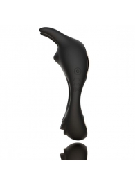 Черное эрекционное кольцо с двумя моторами Zeus Dual Vibe Cock Ring - FeelzToys - в Королеве купить с доставкой