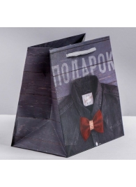 Ламинированный квадратный пакет «Мужской стиль» - 14 х 14 х 9 см. - Сима-Ленд - купить с доставкой в Королеве