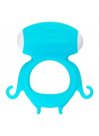 Голубое виброкольцо на пенис Sair - A-toys - в Королеве купить с доставкой