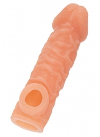 Телесная закрытая насадка с шершавой головкой Cock Sleeve Size M - 15,6 см. - KOKOS - в Королеве купить с доставкой