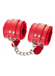 Красные наручники Anonymo из искусственной кожи - ToyFa - купить с доставкой в Королеве