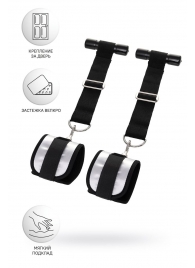 Черно-серебристые фиксаторы для рук на дверь Anonymo - ToyFa - купить с доставкой в Королеве