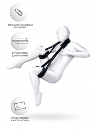 Черные кожаные стропы для фиксации Anonymo - ToyFa - купить с доставкой в Королеве