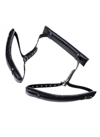 Черные кожаные стропы для фиксации Anonymo - ToyFa - купить с доставкой в Королеве