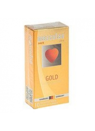 Презервативы Masculan Ultra Gold с золотым напылением и ароматом ванили - 10 шт. - Masculan - купить с доставкой в Королеве