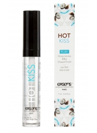 Блеск для губ Hot Kiss Coconut с ароматом кокоса - 7 мл. - Exsens - купить с доставкой в Королеве