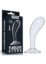 Прозрачный стимулятор простаты Flawless Clear Prostate Plug - 15 см. - Lovetoy - в Королеве купить с доставкой