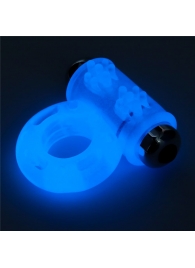 Голубое, светящееся в темноте эрекционное виброкольцо Lumino Play Vibrating Penis Ring - Lovetoy - в Королеве купить с доставкой