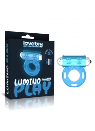 Голубое, светящееся в темноте эрекционное виброкольцо Lumino Play Vibrating Penis Ring - Lovetoy - в Королеве купить с доставкой