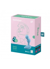 Голубой анальный вибростимулятор Deep Driver - 11,2 см. - Satisfyer - в Королеве купить с доставкой