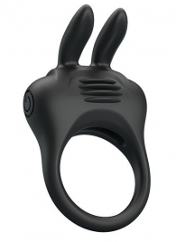 Черное эрекционное кольцо с вибрацией Davion - Baile - в Королеве купить с доставкой