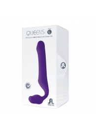 Фиолетовый безремневой страпон Queens L - Adrien Lastic - купить с доставкой в Королеве