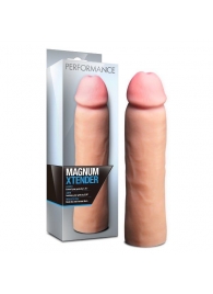 Телесная фаллическая насадка на пенис Magnum Xtender - 23 см. - Blush Novelties - в Королеве купить с доставкой